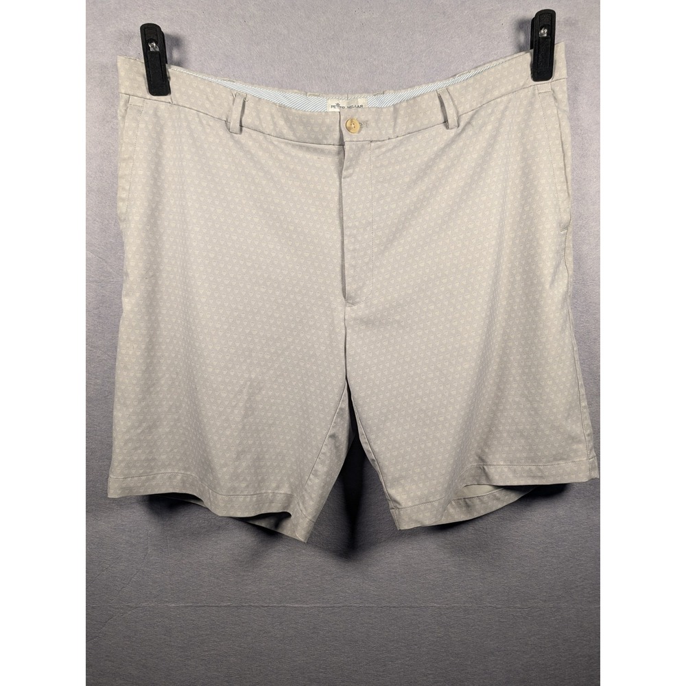 Peter Millar Shorts‎ Mens Size 40 Gray Skull Print Performance Golf Excellent
